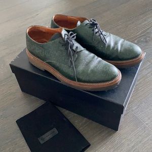 Dries Van Noten Snake Embossed Oxford Green IT39